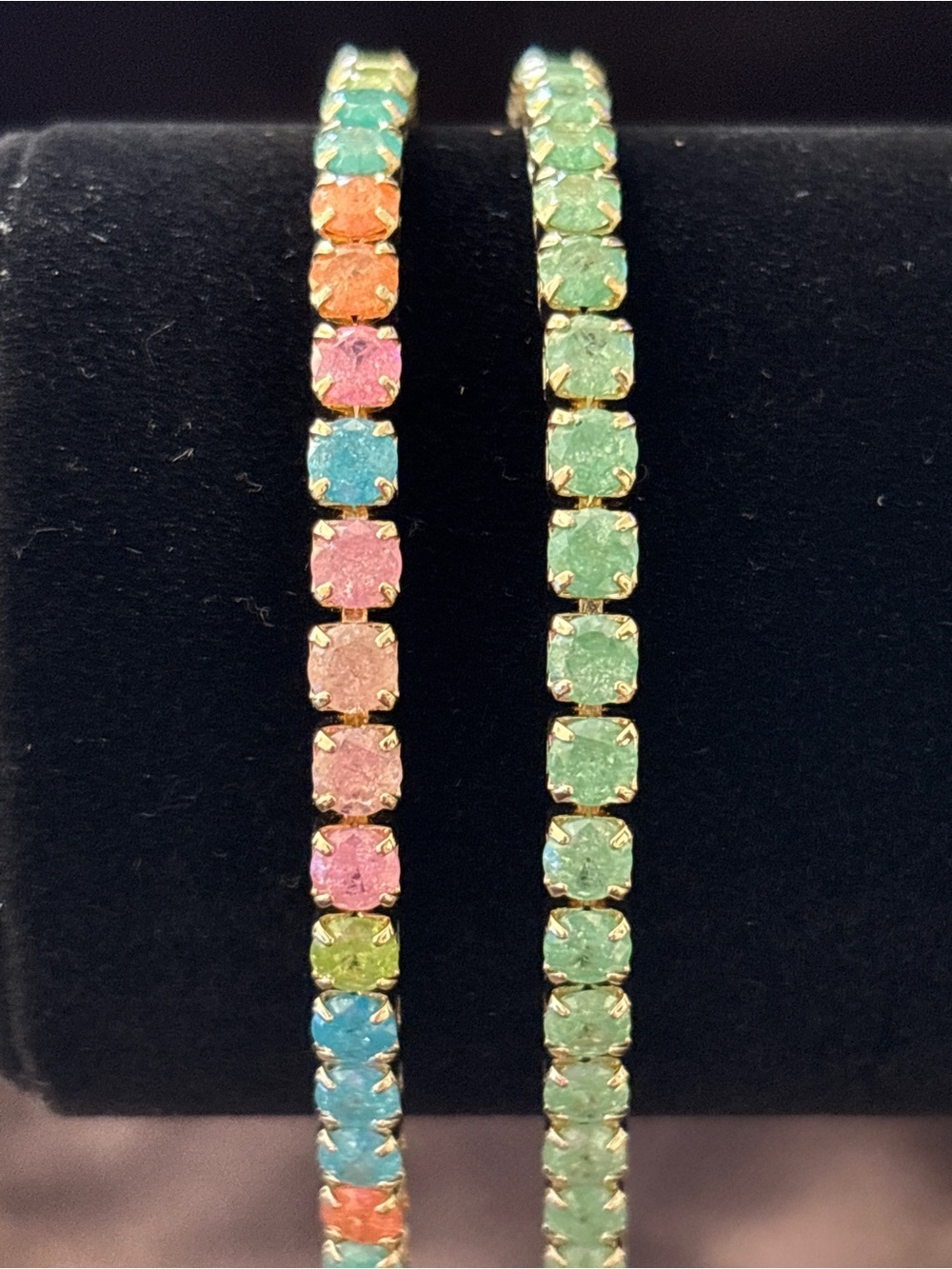 Pretty Bird Yellow Gold CZ Tennis Bracelet Set - Picture 6 of 10